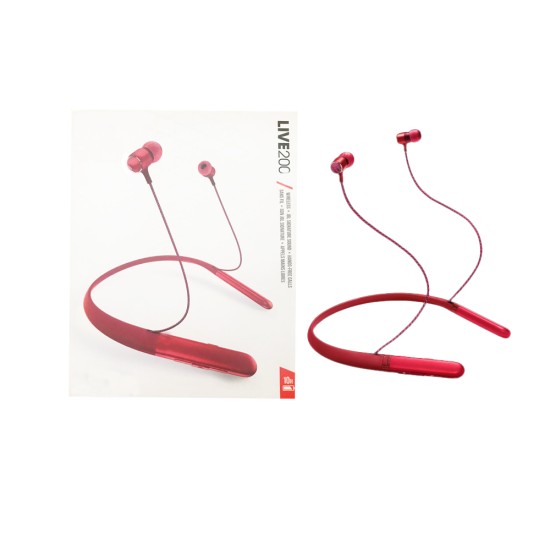NECK WIRELESS HEADPHONE LIVE200 WITH MICRO SD CARD PORT RED NECK WIRELESS HEADPHONE LIVE200 WITH MICRO SD CARD PORT RED
